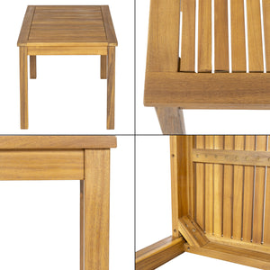 Ensemble de mobilier de jardin Candela 4 pièces Bois d'acacia Couleur bois [casa.pro]