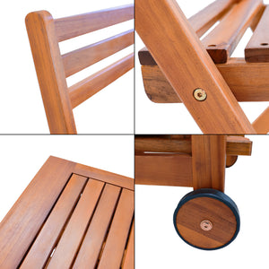 Ensemble de meubles de jardin 7 pièces Acerenza bois d'acacia naturel Certifié FSC® [en.casa]