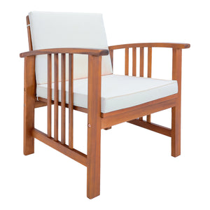 Ensemble de mobilier de jardin Brissogne 4 pièces en bois d'acacia certifié FSC® [en.casa]