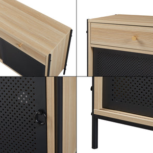 Meuble TV Tysnes 120x40x75 cm Chêne/Noir [en.casa]