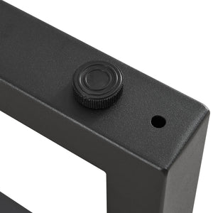 Ensemble de 2 pieds de table Lunderskov 35x50cm Noir [en.casa]