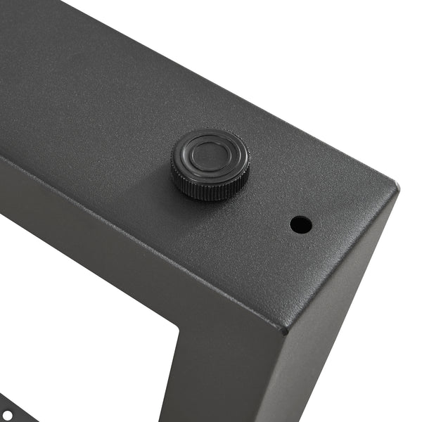 Ensemble de 2 pieds de table Marstal 42x40cm Noir [en.casa]