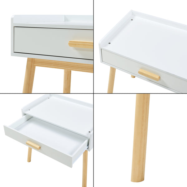 Ensemble de bureau et chaise pour enfants Skjervøy naturel blanc [en.casa]