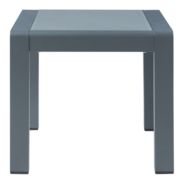 Chaise longue Baragiano avec table d'appoint anthracite gris foncé casa.pro