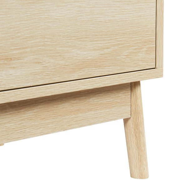 Commode Landskrona 80x80x40 cm avec 3 tiroirs aspect chêne [en.casa]