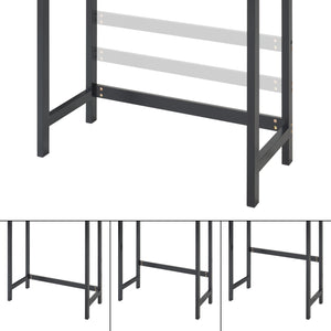 Toilettenschrank Tervola 172x63x27 cm Schwarz/Bambus [en.casa]