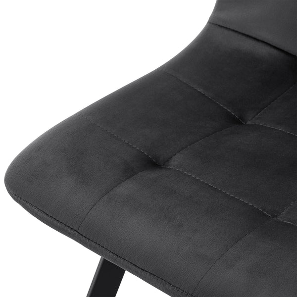 Chaise de salle à manger Lexnitz lot de 4 Pieds de chaise carrés Gris foncé [en.casa]