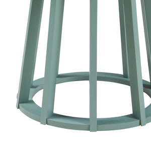 Table d'appoint Lensuu 48xØ48 cm Vert pastel/Chêne [en.casa]