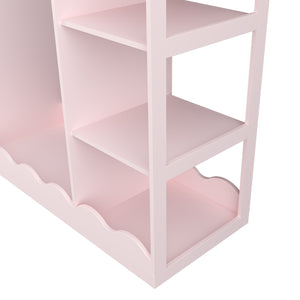 Porte-manteau pour enfants Vestnes avec miroir 100x94x38 cm Cotton Candy [en.casa]