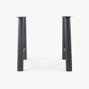 Ensemble de 2 pieds de table Hullem en acier 72x70x10 cm noir [en.casa]