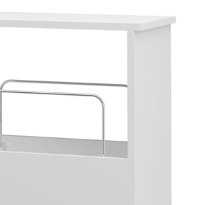 Chariot Katra 67x40x20 cm Blanc [en.casa]