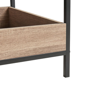 Table basse Belana 100x48x39 cm Noir/Aspect chêne [en.casa]