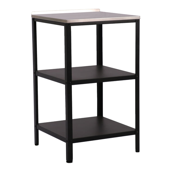 Ensemble d'extérieur Bolognano Étagère armoire et desserte Noir mat [casa.pro]