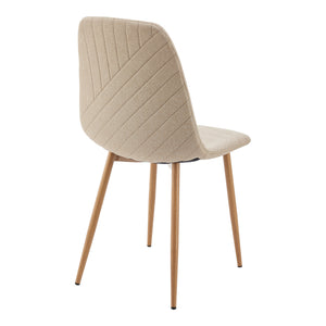 Ensemble de salle à manger Lindesberg pour 4 personnes avec table ronde marron clair [en.casa] 