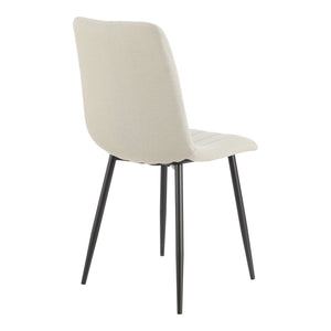 Ensemble de salle à manger Hemnes pour 4 personnes effet chêne / beige [en.casa] 