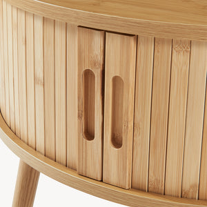Table de chevet Nordkapp II 45 x 60 cm naturel [en.casa]