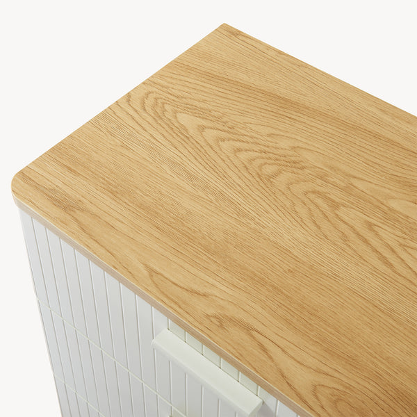 Commode Ferrersp avec 3 tiroirs 70x60x40 cm aspect chêne/sable [en.casa]