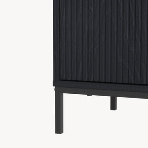 Commode Nykapin 80 x 80 x 40 cm noir [en.casa]