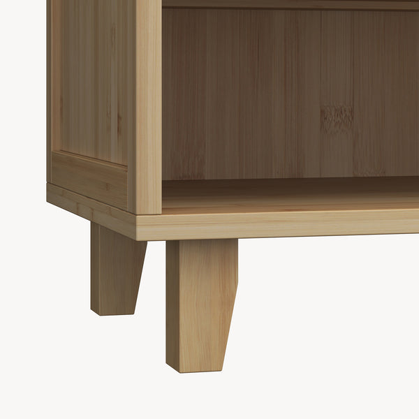 Armoire à chaussures Sirgerg 91x72x35 cm Bambou Naturel [en.casa]