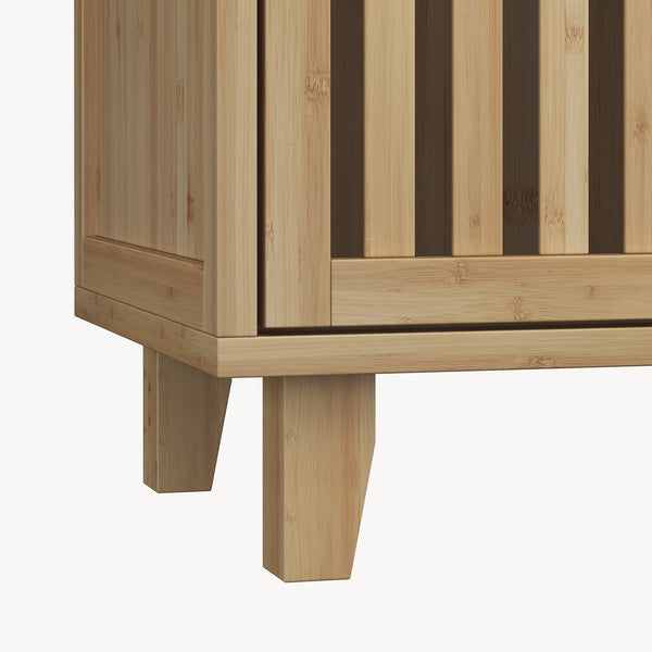 Armoire d'appoint Sirgerg 77 x 72 x 33 cm bambou naturel [en.casa] 