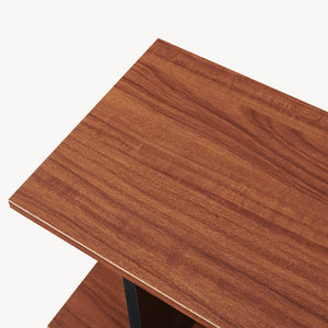 Table d’appoint Trond 80 x 29 x 60 cm noir effet noyer [en.casa]