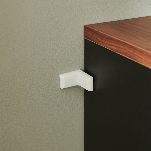 Porte-papier toiletteTrond 77 x 18 x 18 cm noir effet noyer [en.casa]