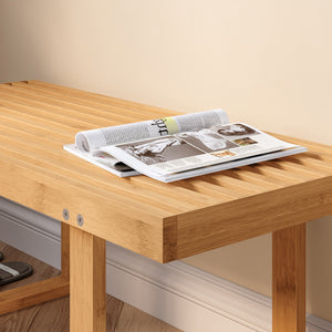 Banc à chaussures Aarela bambou 91 x 41 x 38 cm naturel [en.casa]