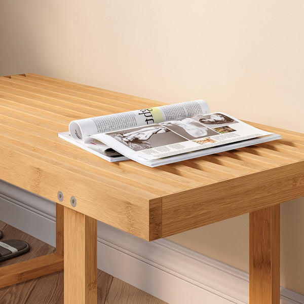 Banc à chaussures Aarela bambou 91 x 41 x 38 cm naturel [en.casa]