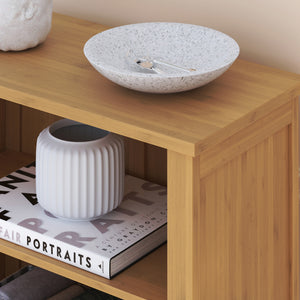 Meuble d’appoint Rirg bambou 92 x 50 x 25 cm naturel [en.casa]