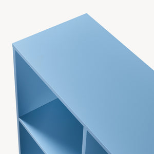 Bibliothèque Colwyn 120 x 80 x 30 cm bleu noir [en.casa]