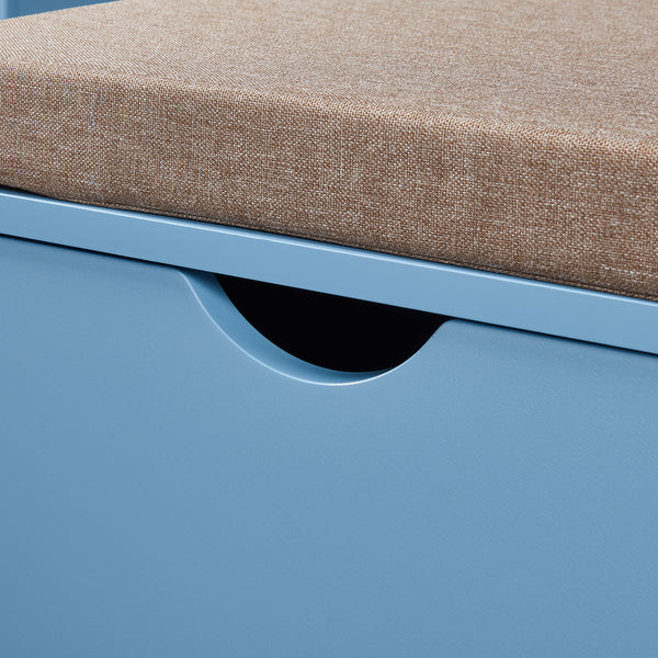 Banc à chaussures Colwyn 80 x 40 x 45 cm bleu [en.casa]