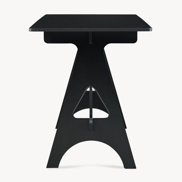 Bureau Bostenenna 120 x 60 x 75 cm noir effet bois veiné [en.casa]