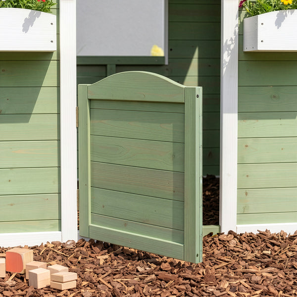 Maisonnette de jeu pour enfants Kuoldsvin bois de pin 44 x 107 x 90 cm vert blanc [en.casa]