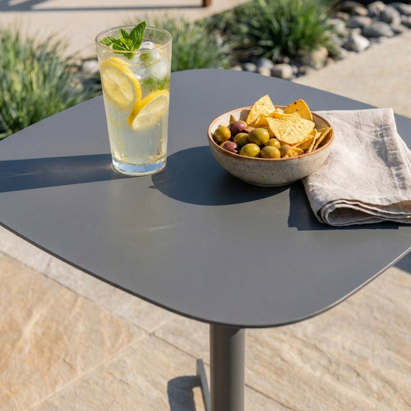Table d'appoint d'extérieur Foggia 43x40x40 cm Acier Anthracite [casa.pro]