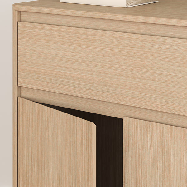 Armoire d'appoint Takranmaa 88x79x39 cm aspect chêne [en.casa]