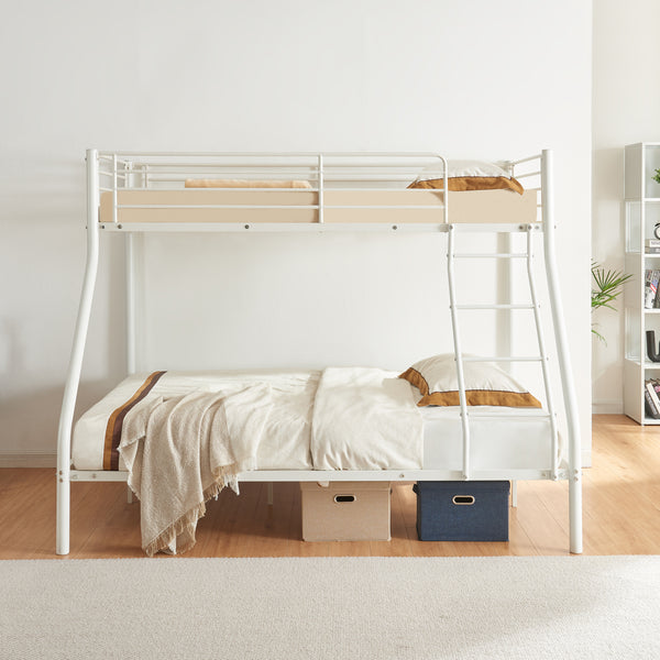 Lit superposé en métal Sortland 200x140/90 cm avec matelas [neu.haus]