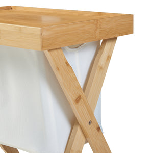 Table de pique-nique Hattfjelldal 53x48x32cm Bambou [en.casa]