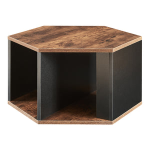 Ensemble de tables basses Molde 2 pièces Noir/Aspect noyer [en.casa]