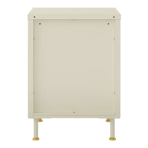 Armoire d'appoint Lindau 56 x 40 x 40 cm blanc crème [en.casa]