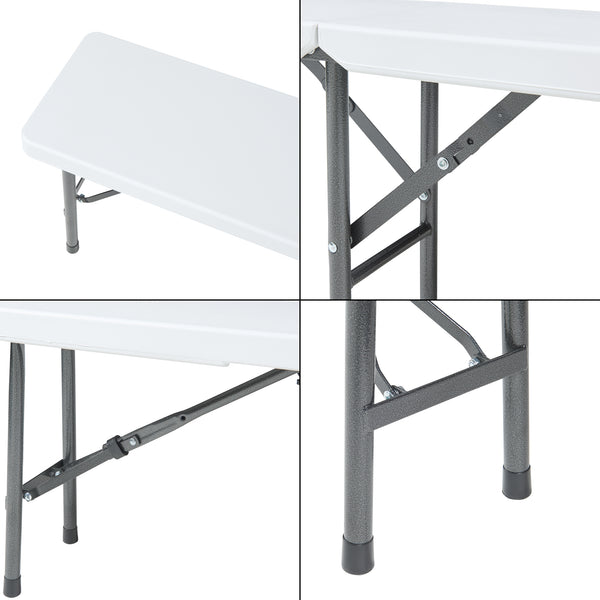 Ensemble banc pliant Ljusnarsberg 2 pièces Blanc [en.casa]