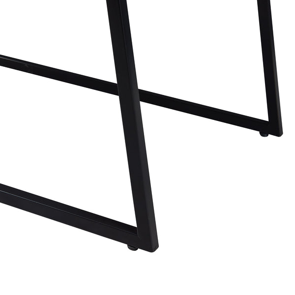 Table d'appoint Hyllestad lot de 2 Noir/effet béton [en.casa]