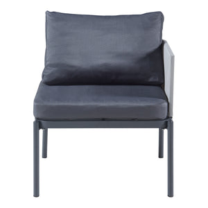 Ensemble de mobilier de jardin Accettura 3 pièces Aluminium Gris [casa.pro]