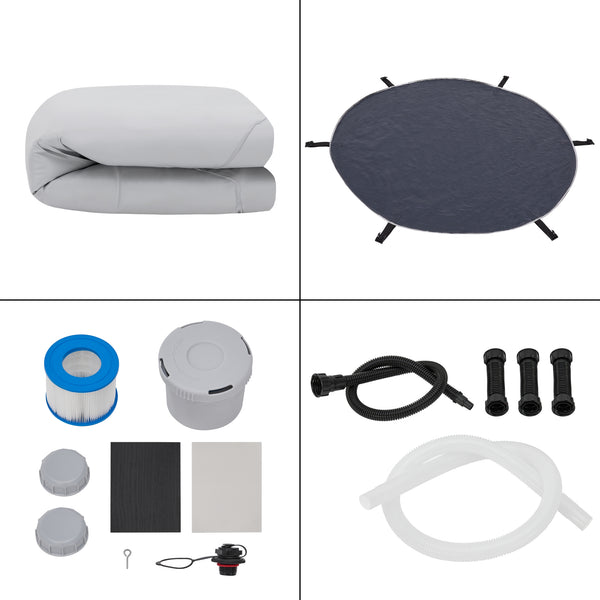 Spa gonflable Carbone pour 3 personnes noir blanc pro.tec