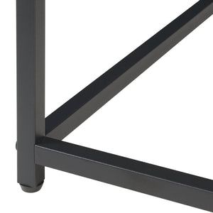 Table de salle à manger Trollhättan 3 pièces, aspect marbre, blanc [en.casa]