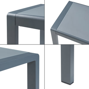 Salon de jardin 2 pièces Avise table d'appoint avec fauteuil anthracite gris foncé casa.pro