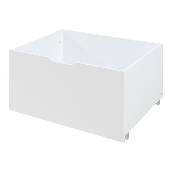 Lit maison Surnadal 90x200 cm Bois de pin Blanc/Nature [en.casa]