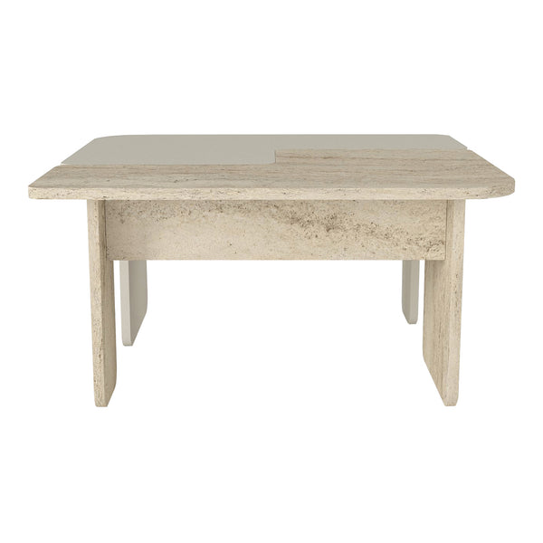 Table basse Boneksbelt 2 pcs. Couleurs grès et travertin [en.casa]