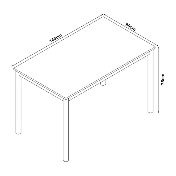 Groupe à manger Lindesberg 5 pièces Gris foncé [en.casa]