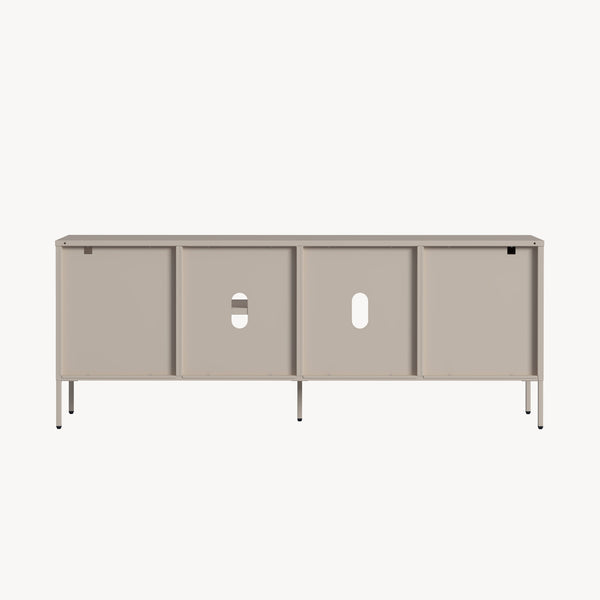 Meuble TV Kliri acier 150 x 35 x 58 cm camel [en.casa]