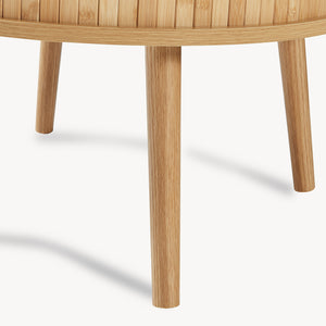 Table de chevet Nordkapp II 45 x 60 cm naturel [en.casa]